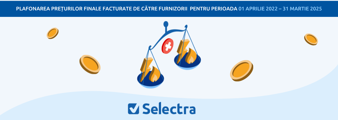 gaz si electricitate in balantă alături de monezi si text plafonare