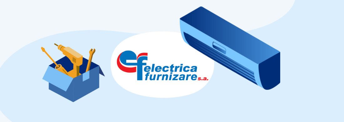 Imagine cu logo electrica si aparat de aer conditionat