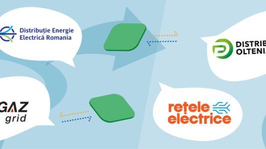 Imagine cu logourile operatorilor de distribuție energie electrică în România