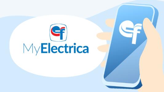 Imagine cu un telefon deschis in aplicatia myelectrica